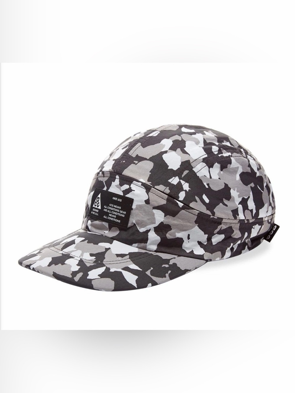 Nike ACG Tailwind Visor Snow Camo Print Cap 5 Panel Hat RARE